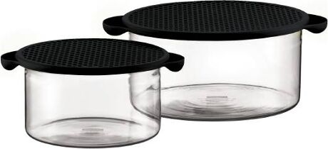 Bodum Conjunto de 2 Taças Tampa (Preto)