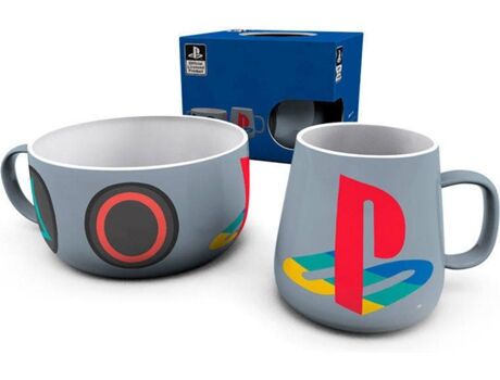 Sony Conjunto PLAYSTATION Caneca e Taça para Pequeno Almoço