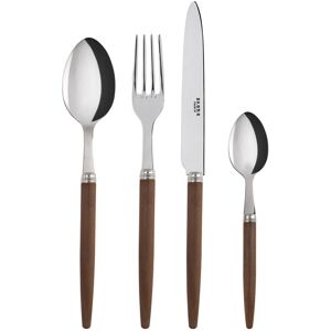 Sabre Paris - Jonc / 24 Pieces Cutlery Set / Dark Wood - Dark Wood - Bestickset