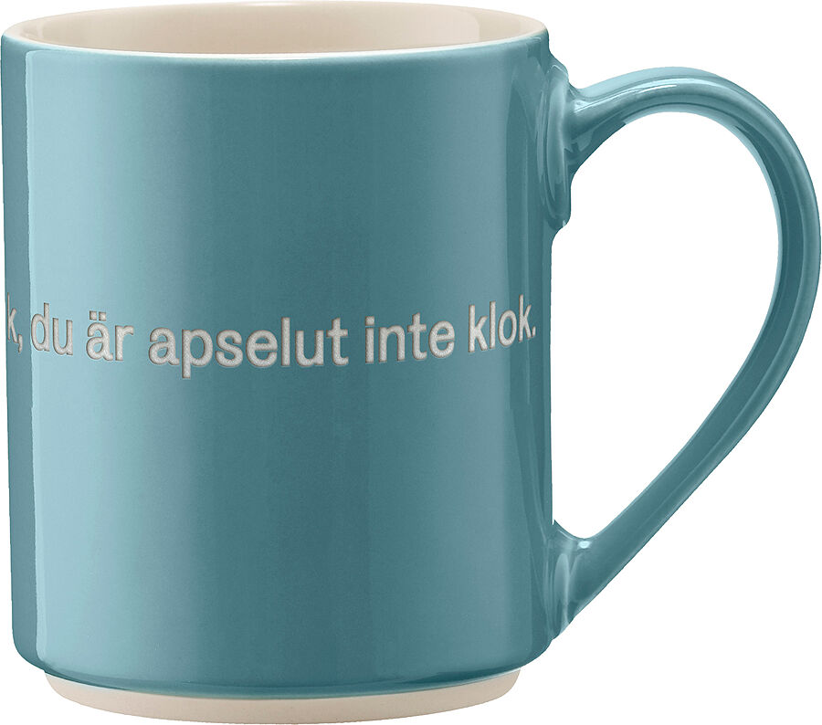 Design House Astrid Lindgren Mugg Gråblå Du är inte klok