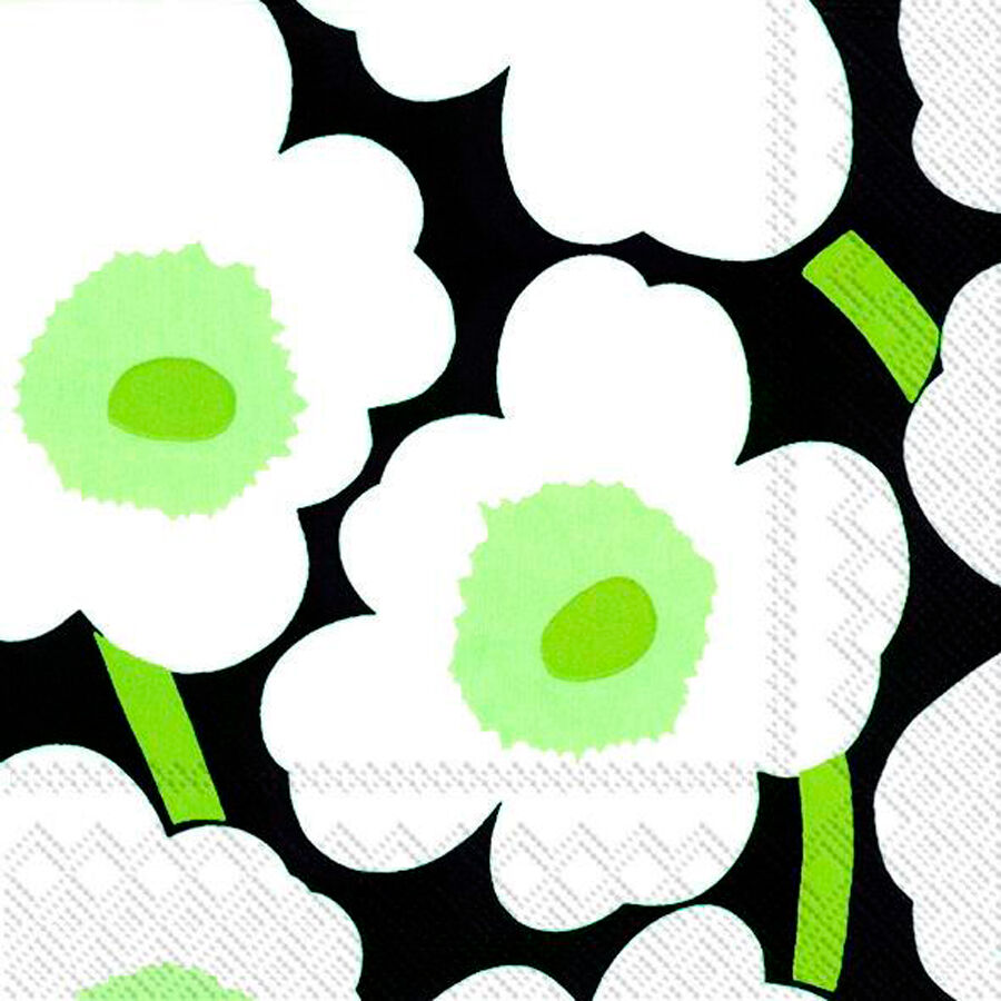 Marimekko Servett Unikko 33x33 cm Vit/Svart