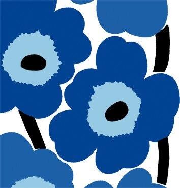 Marimekko Servett Unikko 33x33 cm Blå