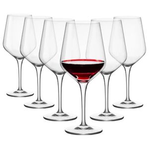 Bormioli Rocco Electra 6 - Piece Glass Red Wine Glass Glassware Set red 24.0 H cm