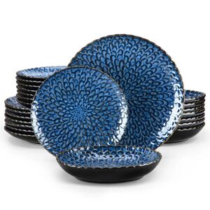 vancasso Navia Jardin Grey 32-Pieces Ceramic Dinnerware Set with