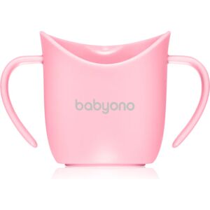 BabyOno Be Active Ergonomic Training Cup training cup with handles Pink 6 m+ 120 ml