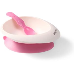 BabyOno Be Active Bowl with a Spoon dinnerware set Pink 6 m+ 1 pc