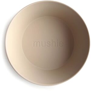 Mushie Round Dinnerware Bowl bowl Vanilla 2 pc