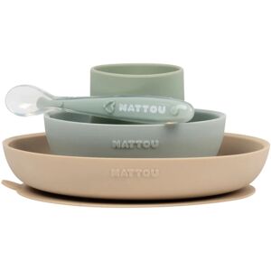 NATTOU Tableware Set of 4 Pieces dinnerware set for children Green 4 pc