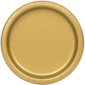 Unique 23cm Gold Party Plates, Pack of 16