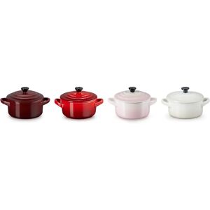 Le Creuset Petits Fours Set of 4 Stoneware Petite Round Casseroles