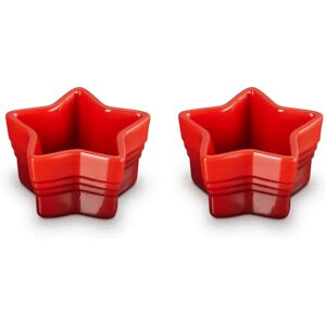 Le Creuset Stoneware Set of 2 Star Ramekins - Cerise