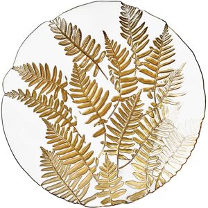 Anton Studio Designs Gold Fern Glass Bowl - 40cm