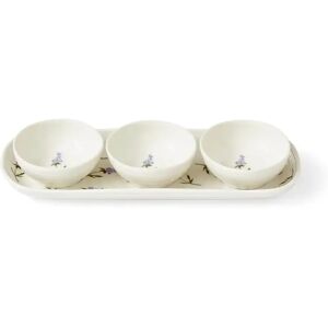 Sophie Conran Porcelain 3 Dip Bowls & Tray Set - Lavandula