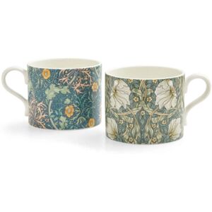 Morris & Co 2 Piece 340ml Porcelain Mug Set - Seaweed & Pimpernel