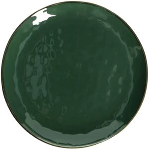 Rose & Tulipani Concerto Verde Bosco Forest Green Round Platter - 32cm