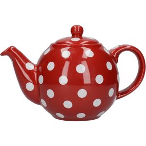 London Pottery Globe Red With White Spots Teapot - 2 Cup