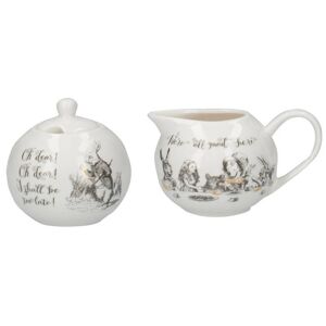 Alice in Wonderland Sugar Bowl & Creamer Set