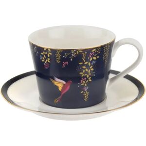 Sara Miller London Chelsea Tea Cup & Saucer - Navy