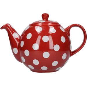 London Pottery Globe Red With White Spots Teapot - 4 Cup