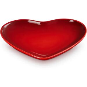 Le Creuset 23cm Heart Stoneware Plate - Cerise