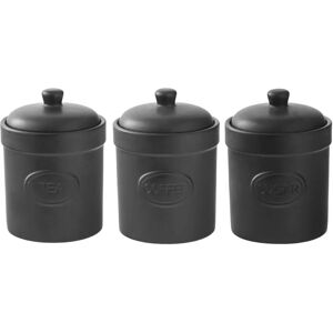 BIA International by DRH Bia International 3 Piece Canister Set - Matte Black