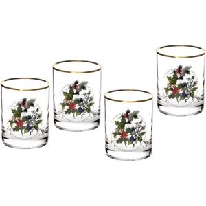 Portmeirion The Holly & The Ivy Christmas Double Old Fashioned Glasses - Set of 4