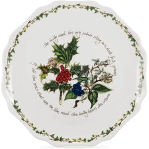 Portmeirion The Holly & The Ivy Christmas Round Scalloped Platter - 28cm