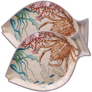 Rose & Tulipani Sea Life Melamine Fish Plates - Set of 2