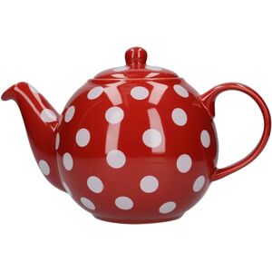 London Pottery Globe 6 Cup Teapot - Red & White Polka Dot