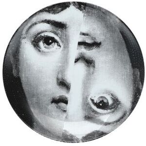 FORNASETTI Decorative Plate Unisex - Steel Grey - --