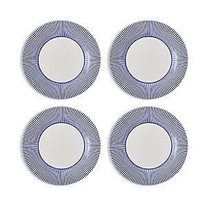 Spode Blue Italian Steccato Dinner Plates, Set of 4  - Blue