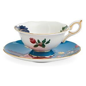 Wedgwood Wonderlust Teacup & Saucer  - Sapphire Multi