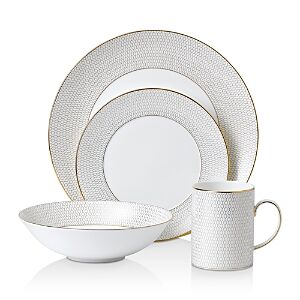 Wedgwood Gio Gold 4-Piece Place Setting  - White/Gold