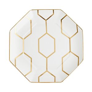 Wedgwood Gio Gold Accent Octagon Plate  - White/Gold