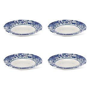 Spode Blue Italian Brocato Soup Plate, Set of 4  - Blue