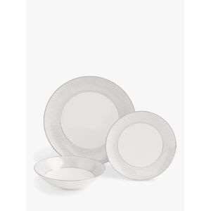 Wedgwood Gio Platinum Bone China Dinnerware Set, 12 Piece, White - White - Unisex