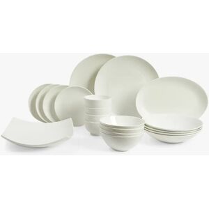 Wedgwood Gio Bone China Dinnerware Set, White, 20 Piece - White - Unisex