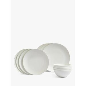 Wedgwood Gio Bone China Dinnerware Set, White, 12 Piece - White - Unisex