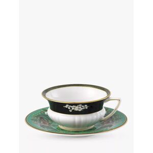 Wedgwood Wonderlust Emerald Forest Bone China Cup & Saucer, 140ml, Green/Multi - Green/Multi - Unisex