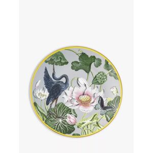 Wedgwood Wonderlust Waterlily Bone China Side Plate, 21cm, Grey/Multi - Grey/Multi - Unisex