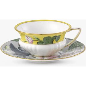 Wedgwood Wonderlust Waterlily Bone China Cup & Saucer, 140ml, Grey/Multi - Grey/Multi - Unisex