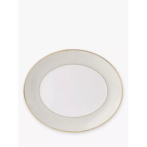 Wedgwood Gio Gold Bone China Oval Platter, 33cm, White/Gold - White/Gold - Unisex