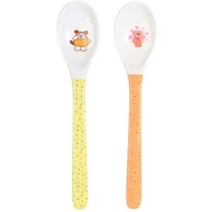 Avejjbaey Baby Spoon Long Handle Feeding Infant Cartoon Dishes Cutlery Spoons Safe Toxic Accessories Baby Flatware Set 6 with Initials