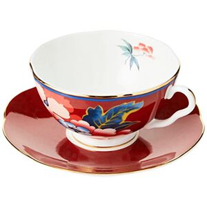Wedgwood Paeonia Blush Teacup & Saucer Red,6 Ounce