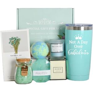 BERULL Birthday Gifts for Women,Relaxing Spa Gift Basket Set, Gifts for Women Who Have Everything, for Women Mom Sister Friend Wife Teacher Nurse Mothers Day Galentines Day Gifts ,light green