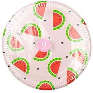 Gem Imports Summer Paper Plates - 12 Pack (Melon)