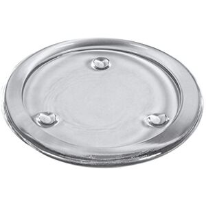 Rayher 46270000 Round Glass Candle Plate, Clear Pillar Candle Holder, Diameter 10 cm