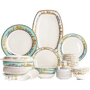 DUHUYOOH Chip Dinnerware,56-Piece Dinnerware Set, Nordic Ceramic Dinner Plates Set, Porcelain Tableware Set