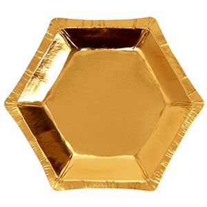 Neviti 773345 Glitz and Glamour Paper Plates, Gold, Small