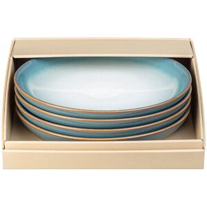 Denby Azure Haze 4 Piece Coupe Dinner Plate Set